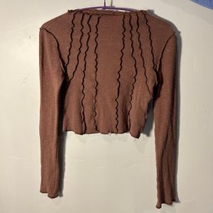 Brown Long-Sleeve Shirt
